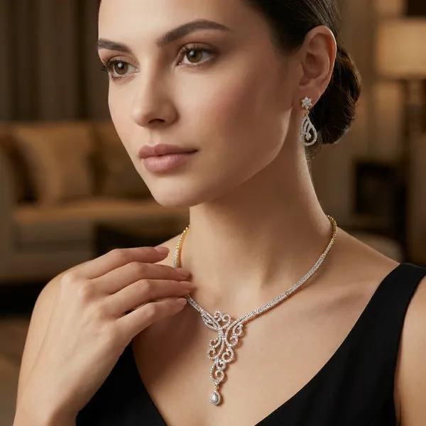 Elegant_Gold-Toned_American_Diamond_Necklace_Set_With_Matching_Earrings