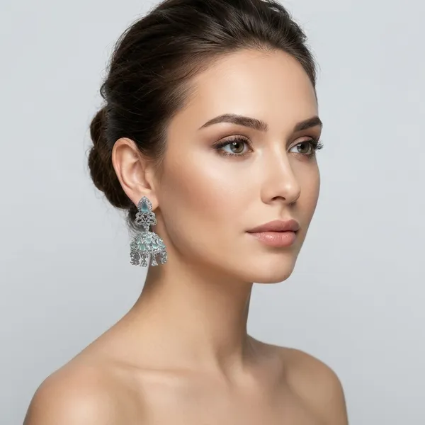 Elegant_Turquoise_Stone_Jhumka_Earrings_With_Crystal_Detailing