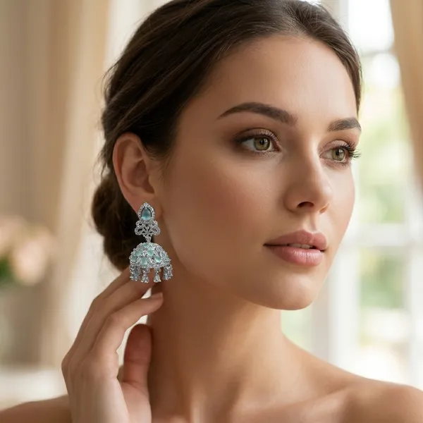 Elegant_Turquoise_Stone_Jhumka_Earrings_With_Crystal_Detailing
