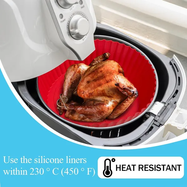 Mix_Washable_Reusable_Silicone_Air_Fryer_Basket_With_Ear_Handles_Nonstick,_Heat-Resistant,_Easy_To_Clean_8"_Any_Colour_Silicone_Tray_For_Air_Fryer_&_Silicone_Air_Fryer_Liner