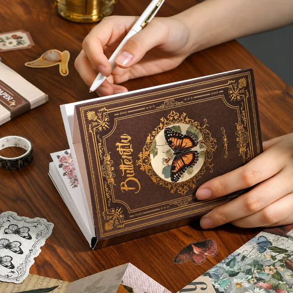 RANDEN_Butterfly_Journaling_Kit,_346PCS_Vintage_Scrapbook_&_Stationery_Set_with_Aesthetic_Stickers,_Ephemera_Pack_and_Journal_Supplies_for_Bullet_Journals,_Planners,_Albums_&_Creative_Crafts_(Butterfly)