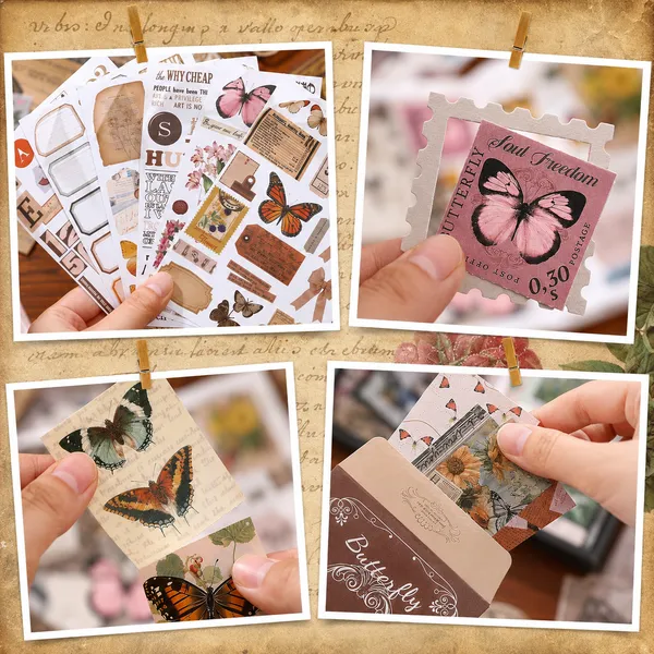 RANDEN_Butterfly_Journaling_Kit,_346PCS_Vintage_Scrapbook_&_Stationery_Set_with_Aesthetic_Stickers,_Ephemera_Pack_and_Journal_Supplies_for_Bullet_Journals,_Planners,_Albums_&_Creative_Crafts_(Butterfly)