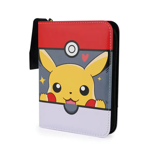 RANDEN_Card_Binder_for_Game_Cards,_400_Pocket_Zipper_Album_with_50_Removable_Sleeves,_Premium_Waterproof_PU_Case_Card_Holder_–_Pokémon_Binder