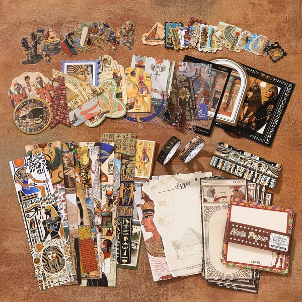 RANDEN_Egypt_Journaling_Kit,_346PCS_Vintage_Scrapbook_&_Stationery_Set_with_Aesthetic_Stickers,_Ephemera_Pack_and_Journal_Supplies_for_Bullet_Journals,_Planners,_Albums_&_Creative_Crafts_(EGYPT)