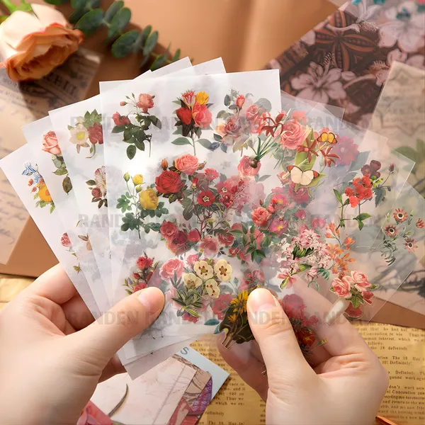 RANDEN_Flower_Journaling_Kit,_346PCS_Vintage_Scrapbook_&_Stationery_Set_with_Aesthetic_Stickers,_Ephemera_Pack_and_Journal_Supplies_for_Bullet_Journals,_Planners,_Albums_&_Creative_Crafts_(FLOWER)