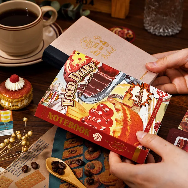 RANDEN_Kitcake_Journaling_Kit,_346PCS_Vintage_Scrapbook_&_Stationery_Set_with_Aesthetic_Stickers,_Ephemera_Pack_and_Journal_Supplies_for_Bullet_Journals,_Planners,_Albums_&_Creative_Crafts_(Food_Diary)