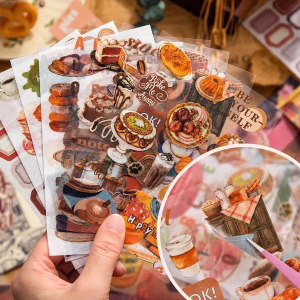 RANDEN_Kitcake_Journaling_Kit,_346PCS_Vintage_Scrapbook_&_Stationery_Set_with_Aesthetic_Stickers,_Ephemera_Pack_and_Journal_Supplies_for_Bullet_Journals,_Planners,_Albums_&_Creative_Crafts_(Food_Diary)