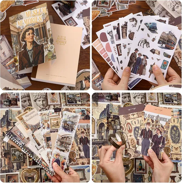 RANDEN_Museum_Journaling_Kit,_346PCS_Vintage_Scrapbook_&_Stationery_Set_with_Aesthetic_Stickers,_Ephemera_Pack_and_Journal_Supplies_for_Bullet_Journals,_Planners,_Albums_&_Creative_Crafts_(MUSEUM)