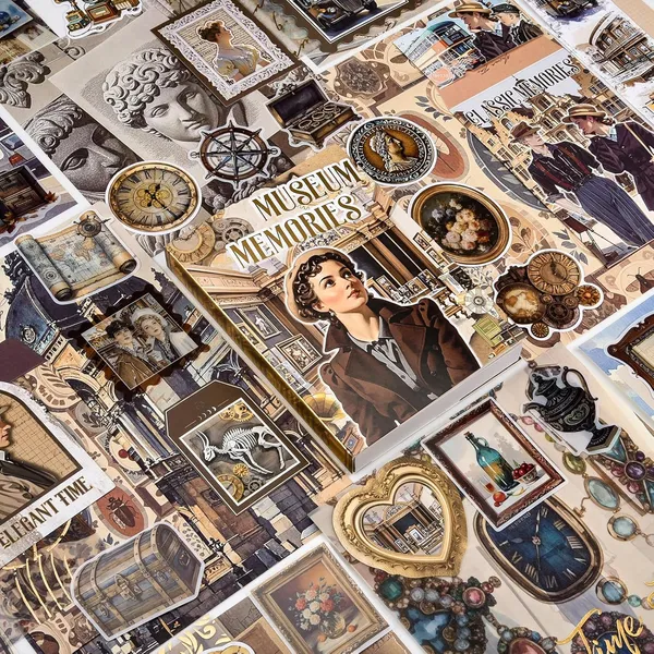 RANDEN_Museum_Journaling_Kit,_346PCS_Vintage_Scrapbook_&_Stationery_Set_with_Aesthetic_Stickers,_Ephemera_Pack_and_Journal_Supplies_for_Bullet_Journals,_Planners,_Albums_&_Creative_Crafts_(MUSEUM)