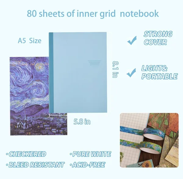 RANDEN_Oil_Painting_Journaling_Kit,_346PCS_Vintage_Scrapbook_&_Stationery_Set_with_Aesthetic_Stickers,_Ephemera_Pack_and_Journal_Supplies_for_Bullet_Journals,_Planners,_Albums_&_Creative_Crafts_(Oil_Painting)
