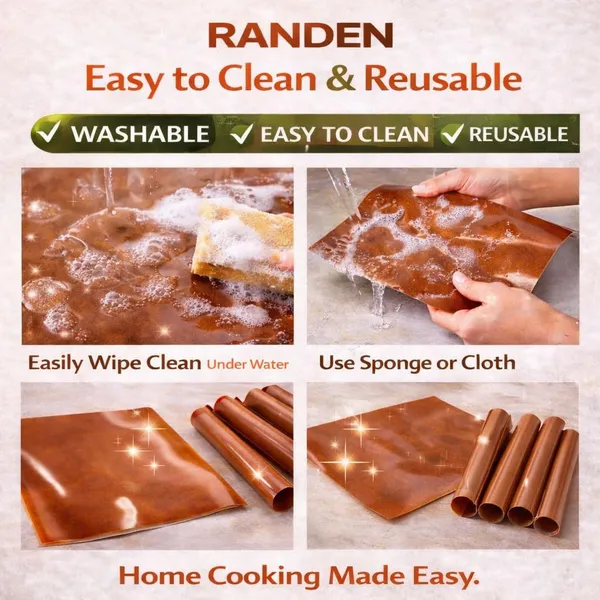 RANDEN_Reusable_Teflon_Baking_&_Cooking_Mat_–_Heat_Resistant,_Non-Stick,_Waterproof_Sheet_for_Akki_Roti,_Obbattu,_Chappathi,_Puran_Poli,_BBQ_&_More_baking_essentials