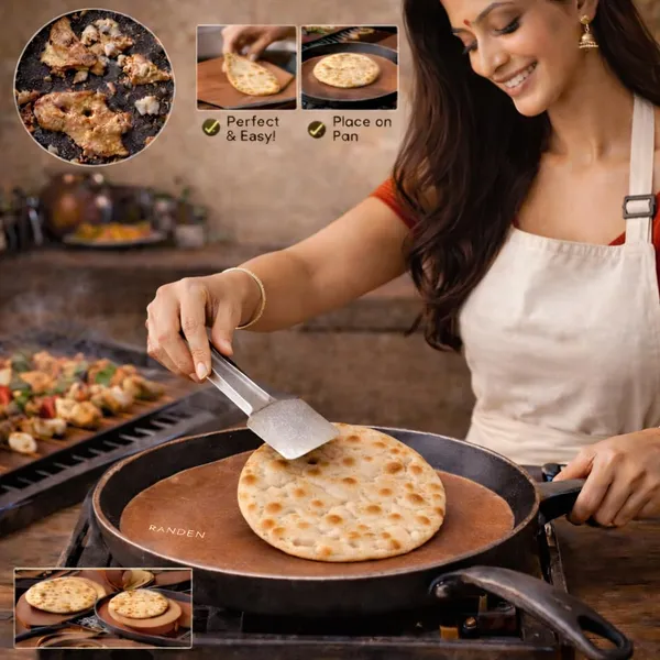 RANDEN_Reusable_Teflon_Baking_&_Cooking_Mat_–_Heat_Resistant,_Non-Stick,_Waterproof_Sheet_for_Akki_Roti,_Obbattu,_Chappathi,_Puran_Poli,_BBQ_&_More_baking_essentials