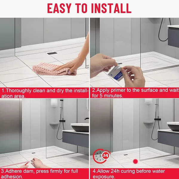 RANDEN_Self-Adhesive_Silicone_Water_Stopper_Strip_-_Collapsible_Threshold_Barrier_Strip_for_Dry_&_Wet_Separation,_sink_water_splash_guard,_bathroom_water_stopper_(TRANSLUCENT)