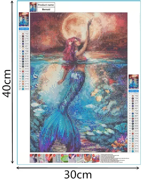 Multicolor_5D_Diamond_Painting_Golden_Mermaid,_Diy_Crystal_Diamond_Painting_Rhinestone_Embroidery_Cross_Stitch_Kits_Supply_Arts_Craft_Canvas_Wall_Decor_Sticke_30X40_Cm