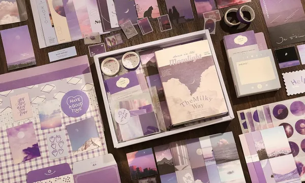 Moonlight_346Pcs_Journal_Supplies_Kit_Purple_Aesthetic_Scrapbook_Stickers,_Art_Journal_Pack,_Bullet_Planner_Diy_Decoration_Paper,_Vintage_Notebook_Craft_Kit_With_Washi_Tapes_And_Ephemera_(Moonlight)