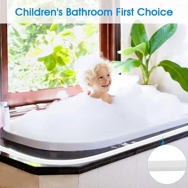 White_Self-Adhesive_Silicone_Water_Stopper_Strip_-_Collapsible_Threshold_Barrier_Strip_For_Dry_&_Wet_Separation,_Sink_Water_Splash_Guard,_Bathroom_Water_Stopper_(_3_Meter)