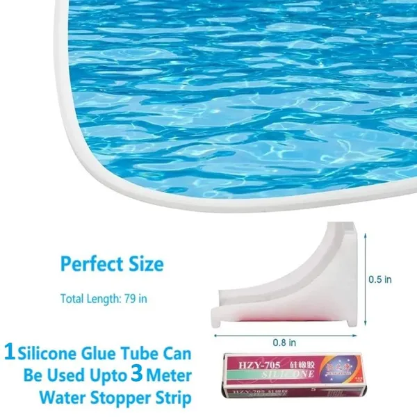 White_Self-Adhesive_Silicone_Water_Stopper_Strip_-_Collapsible_Threshold_Barrier_Strip_For_Dry_&_Wet_Separation,_Sink_Water_Splash_Guard,_Bathroom_Water_Stopper_(_3_Meter)