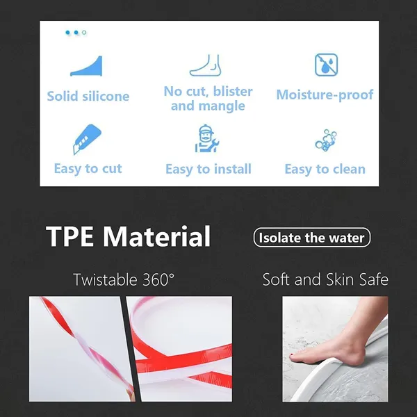 White_Self-Adhesive_Silicone_Water_Stopper_Strip_-_Collapsible_Threshold_Barrier_Strip_For_Dry_&_Wet_Separation,_Sink_Water_Splash_Guard,_Bathroom_Water_Stopper_(_3_Meter)