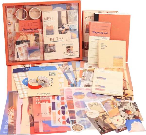 Sunset_346-Piece_Vintage_Sunset_Scrapbooking_Kit_Aesthetic_Paper_Stickers,_Journaling_Supplies,_Art_Crafts,_Collage_Materials,_Multicolor_(Sunset)