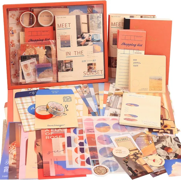 Sunset_346-Piece_Vintage_Sunset_Scrapbooking_Kit_Aesthetic_Paper_Stickers,_Journaling_Supplies,_Art_Crafts,_Collage_Materials,_Multicolor_(Sunset)