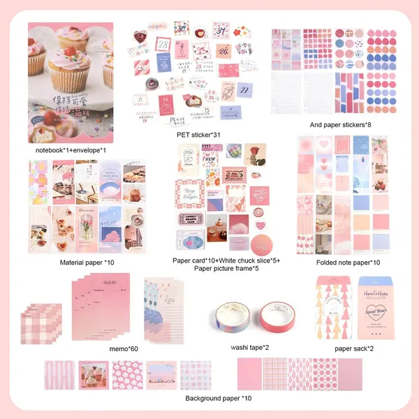 Sweetheart_346_Pcs_Vintage_Scrapbook_Kit_With_Stickers,_Washi_Tapes,_Paper_Ephemera,_Journaling_Supplies_For_Planners,_Notebooks,_And_Collage_Art_(Sweetheart)