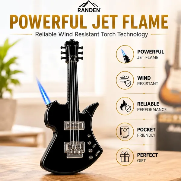 Randen_Guitar_Flame_Lighter,_Refillable_Butane_Torch,_Novelty_Gift_