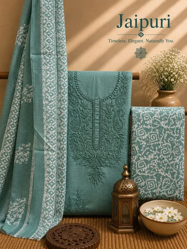 Green_Soft_Cotton_Unstitched_Dress_Material_Suit_For_Women