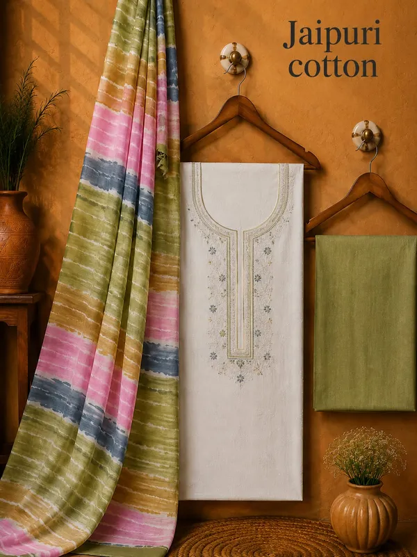White_Soft_Cotton_Unstitched_Dress_Material_Suit_For_Women