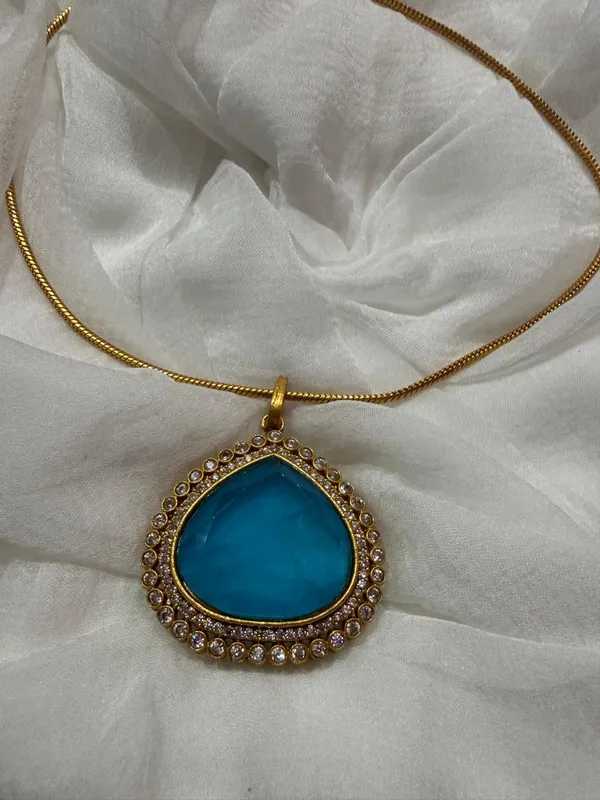 Sky_Blue_Premium_Handcrafted_Designer_Golden_Necklace_With_Matching_Earrings_Set_For_Women