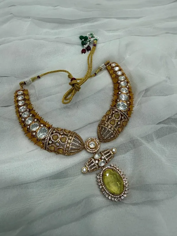 Designer_Yellow_Kundan_Necklace_Set_with_Earrings_|_Gold_Plated_Bridal_Ethnic_Jewellery_for_Women