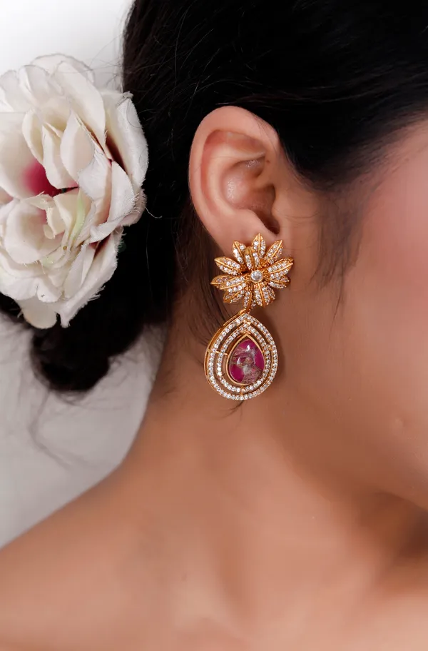 Pink_Premium_Handcrafted_Designer_Gold_Toned_Earrings_Set_For_Women