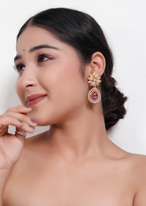 Pink_Premium_Handcrafted_Designer_Gold_Toned_Earrings_Set_For_Women