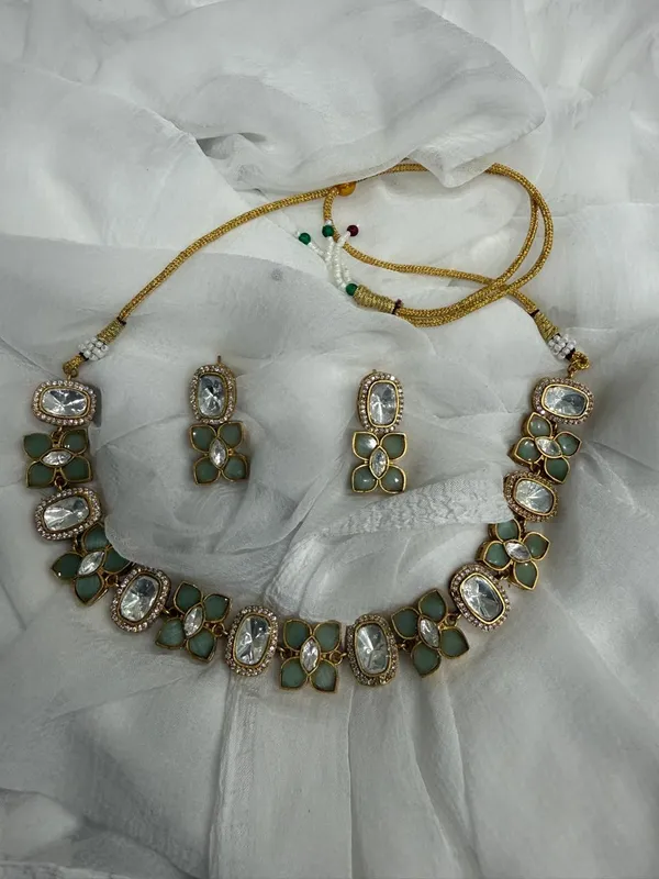 Pista_Green_Premium_Handcrafted_Designer_Golden_Necklace_With_Matching_Earrings_Set_For_Women