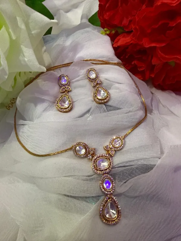 Goldan_Premium_Handcrafted_Designer_Golden_pendant_Necklace_With_Matching_Earrings_Set_For_Women