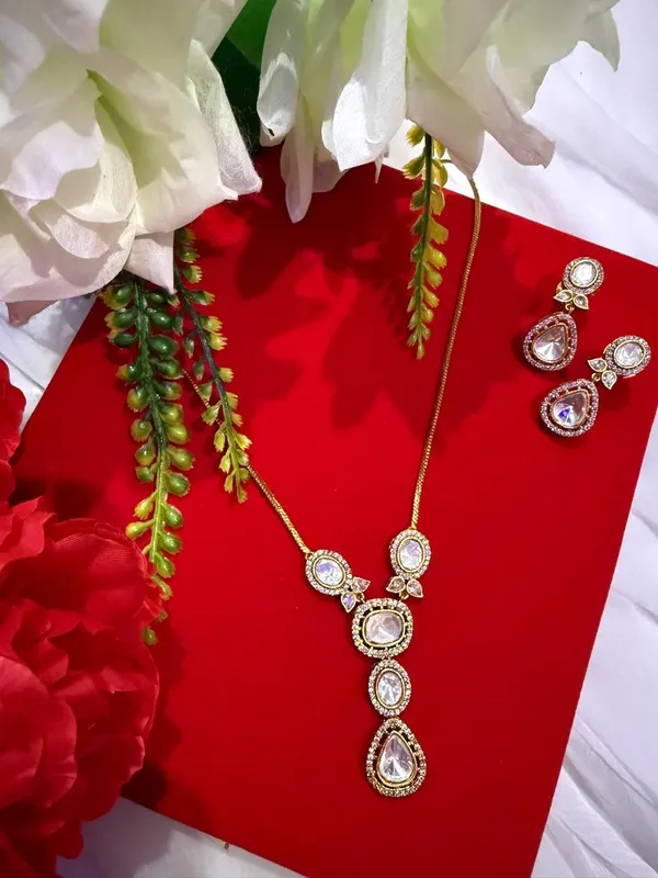 Goldan_Premium_Handcrafted_Designer_Golden_pendant_Necklace_With_Matching_Earrings_Set_For_Women