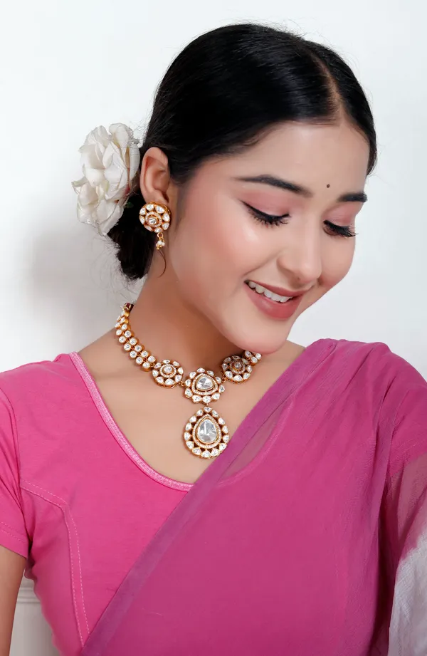 Golden_Premium_Handcrafted_Designer_Golden_Necklace_With_Matching_Earrings_Set_For_Women