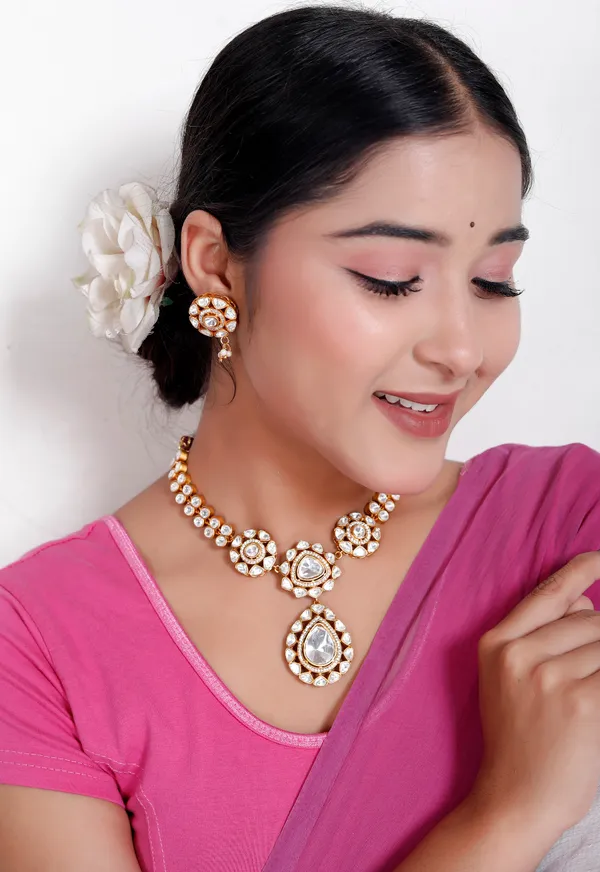 Golden_Premium_Handcrafted_Designer_Golden_Necklace_With_Matching_Earrings_Set_For_Women