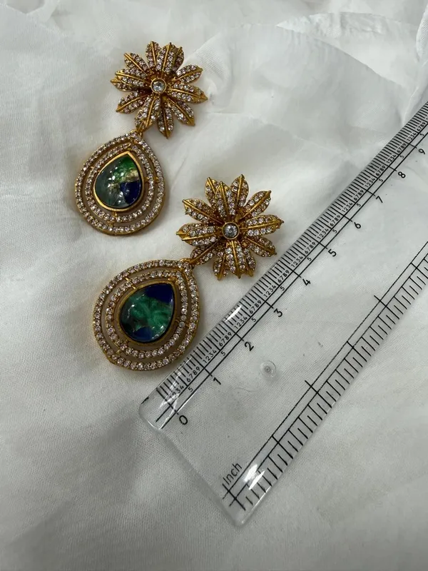 Green_Premium_Handcrafted_Designer_Gold-Toned_Earrings_Set_For_Women