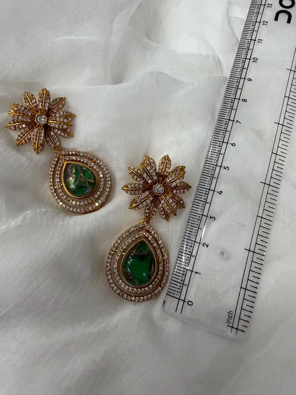 Green_Premium_Handcrafted_Designer_Gold-Toned_Earrings_Set_For_Women