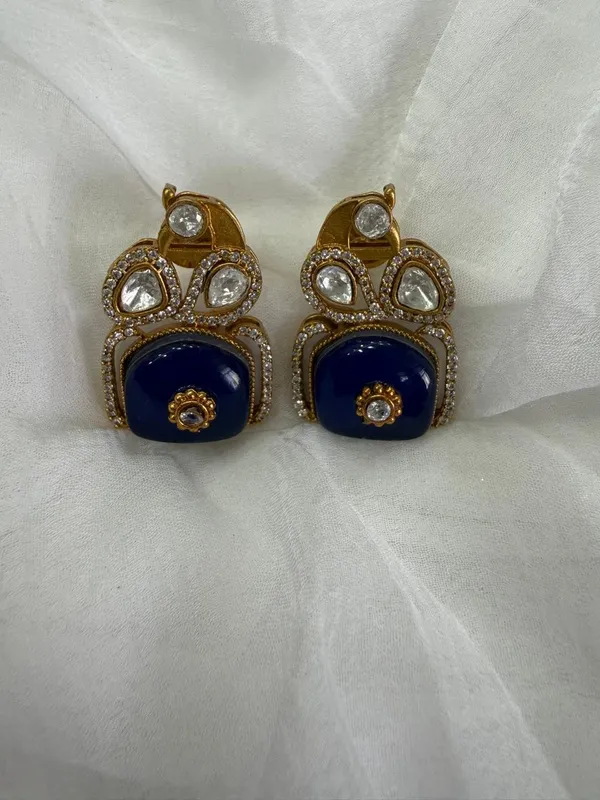 Blue_Premium_Handcrafted_Designer_Gold-Toned_Earrings_Set_For_Women