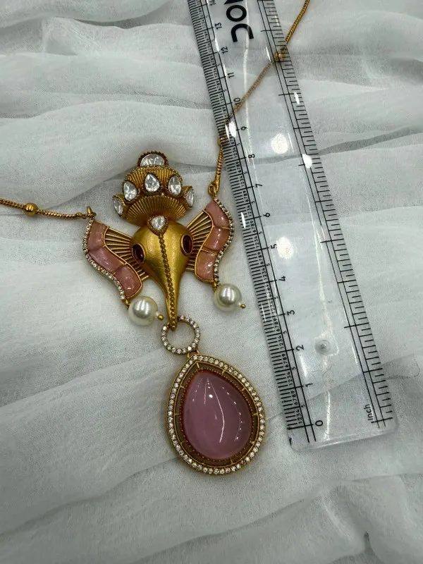 Elegant_Ganesha_Pendant_Necklace_Set_with_Stones_&_Pearls_�_Traditional_Ethnic_Jewelry�for�Women�