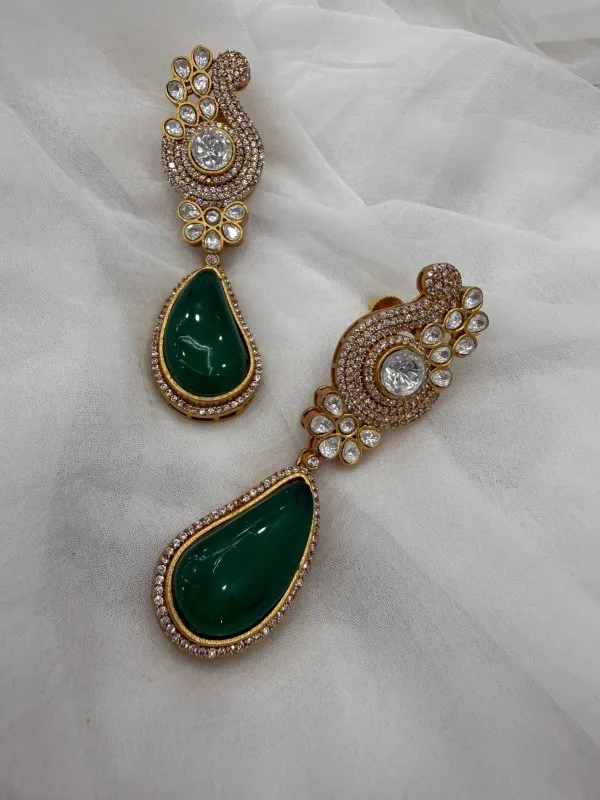 Green_Premium_Handcrafted_Designer_Gold-Toned_Earrings_Set_For_Women