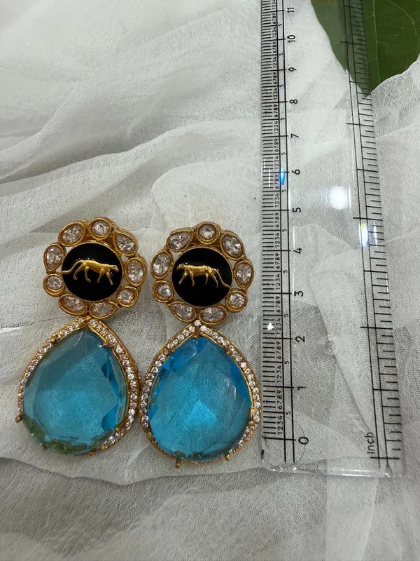 Sky_Blue_Premium_Handcrafted_Designer_Gold_Toned_Earrings_Set_For_Women