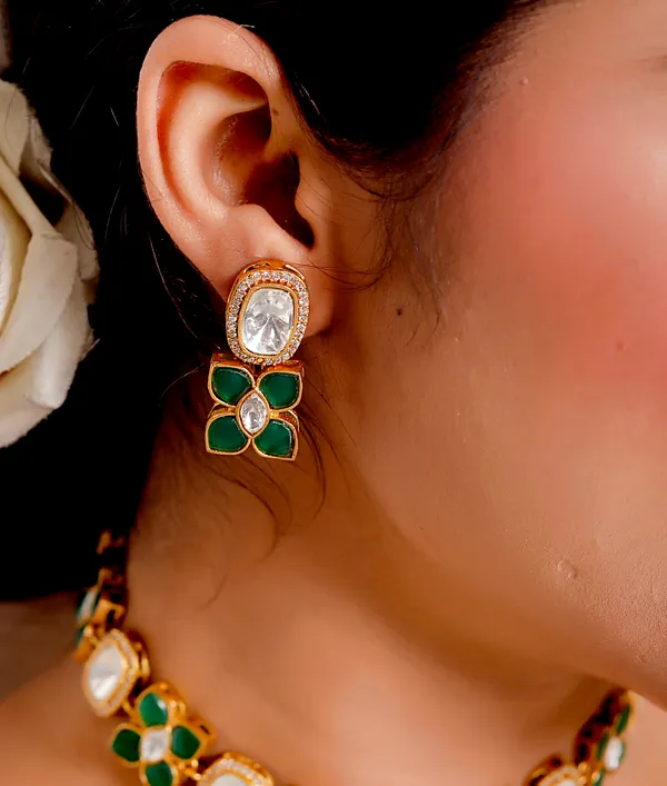 Green_Premium_Handcrafted_Designer_Golden_Necklace_With_Matching_Earrings_Set_For_Women