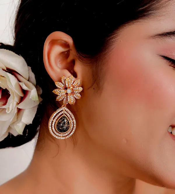 Black_Premium_Handcrafted_Designer_Gold-Toned_Earrings_Set_For_Women