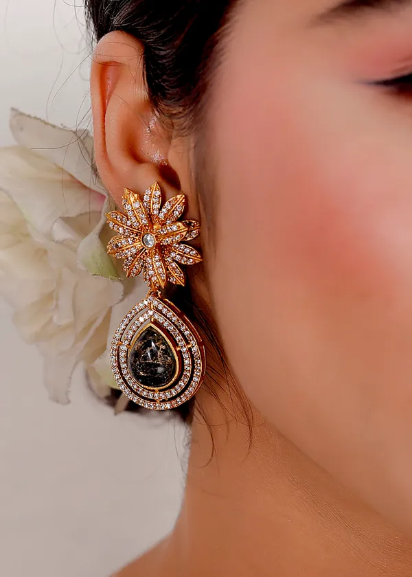 Black_Premium_Handcrafted_Designer_Gold-Toned_Earrings_Set_For_Women