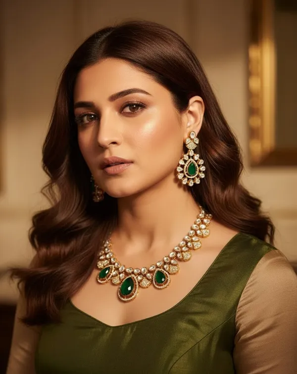 Green_Premium_Handcrafted_Designer_Golden_Necklace_With_Matching_Earrings_Set_For_Women
