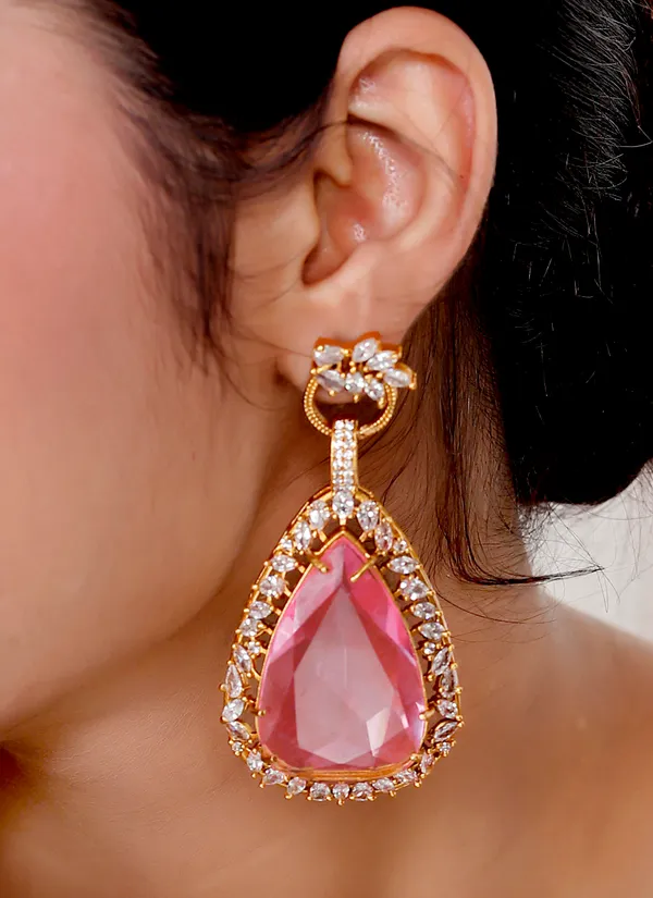 Pink_Premium_Handcrafted_Designer_Gold_Toned_Earrings_Set_For_Women