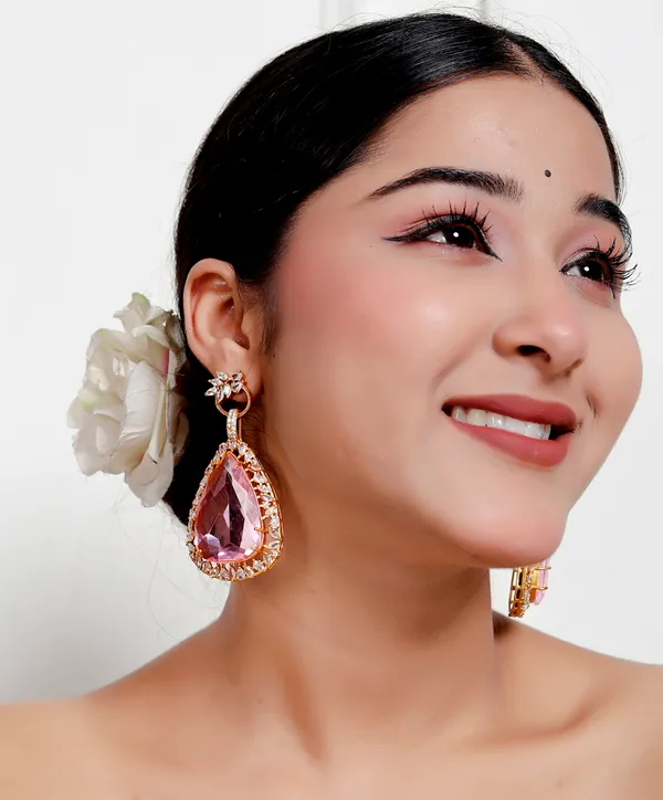 Pink_Premium_Handcrafted_Designer_Gold_Toned_Earrings_Set_For_Women