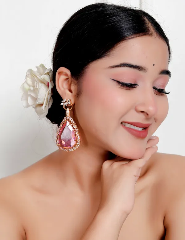 Pink_Premium_Handcrafted_Designer_Gold_Toned_Earrings_Set_For_Women